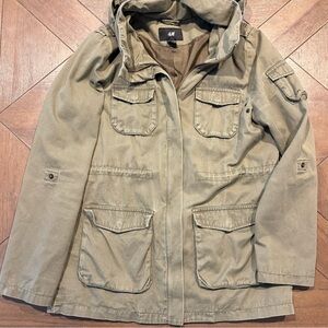 H&M Military green utility jacket for Women Size 8